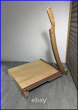 Vintage INGENTO 1142 Heavy Duty Paper Cutter 15x15 Guillotine Arm Wood