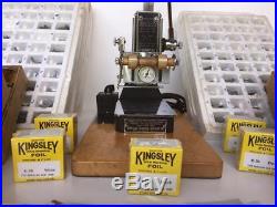 Vintage KINGSLEY Stamping Machine Model M-50 2 Line Type Foil Advertising -WORKS