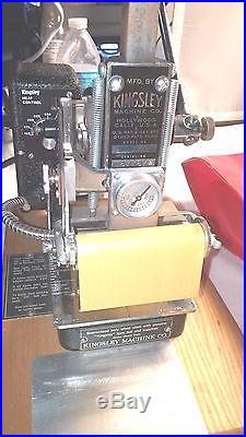 Vintage Kingsley Hot Foil Monogramming Stamping Machine no reserve auction