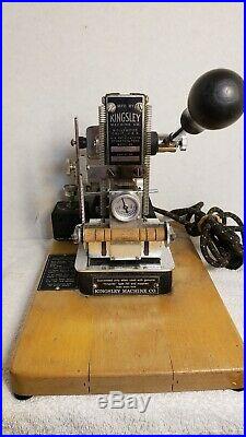 Vintage Kingsley Hot Foil Stamping Machine