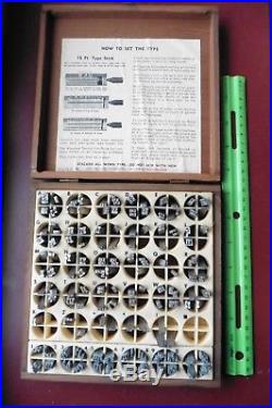 Vintage Kingsley Hot Foil Stamping Machine Type CAPS Letters font Box & numbers