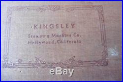 Vintage Kingsley Hot Foil Stamping Machine Type Letters & Box 30 pt balloon bold