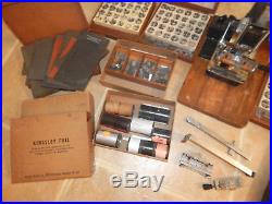 Vintage Kingsley Hot Foil Stamping Machine With Tons Of Accessories