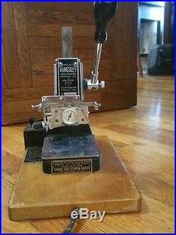 Vintage Kingsley Hot Foil Stamping Machine with Letters Accessories Memorabilia