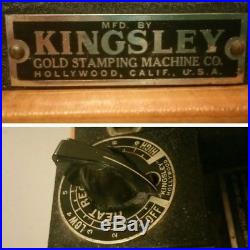 Vintage Kingsley Hot Foil Stamping Machine with Letters Accessories Memorabilia
