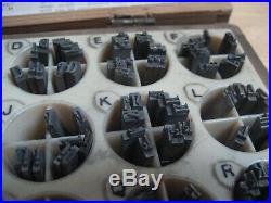 Vintage Kingsley Serif Hot Foil Machine Type Letters F
