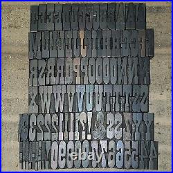 Vintage Letterpress Wood Type Printing Blocks M & W Mfg Co 1 5/16 lotD