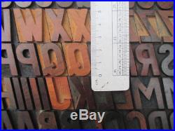 Vintage Letterpress wood type alphabet 27mm printing blocks wooden letters Adana