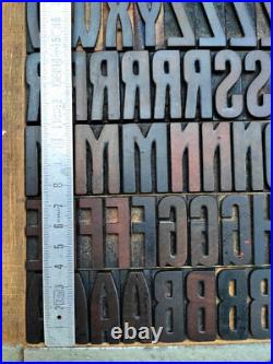Vintage Letterpress wood type alphabet 36mm printing blocks wooden letters Adana