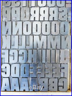 Vintage Letterpress wood type alphabet 67mm printing blocks wooden letters adana