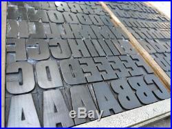 Vintage Letterpress wood type alphabet 67mm printing blocks wooden letters adana