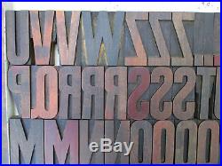 Vintage Letterpress wood type alphabet 90mm printing blocks wooden letters Adana