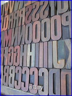 Vintage Letterpress wood type alphabet 90mm printing blocks wooden letters Adana