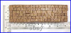 Vintage Letterpress wood/wooden printing type block typography 102pc 10mm#RA-3