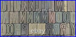 Vintage Letterpress wood/wooden printing type block typography 105pc 1.88 #TP35
