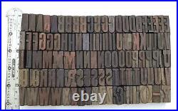Vintage Letterpress wood/wooden printing type block typography 108 pc 27mm#TP-45
