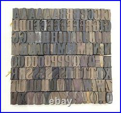 Vintage Letterpress wood/wooden printing type block typography 108 pc 34mm#TP-21