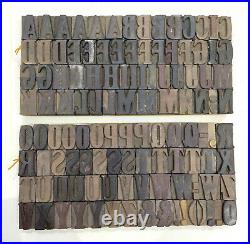 Vintage Letterpress wood/wooden printing type block typography 108 pc 34mm#TP-21