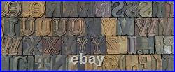 Vintage Letterpress wood/wooden printing type block typography 108 pc 34mm#TP-4
