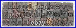 Vintage Letterpress wood/wooden printing type block typography 116pc 36mm#RA-5