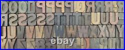 Vintage Letterpress wood/wooden printing type block typography 120 pc 27mm#TP-50