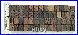 Vintage Letterpress wood/wooden printing type block typography 120 pc 27mm#TP-50