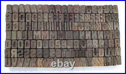 Vintage Letterpress wood/wooden printing type block typography 141 pc 17mm#TP-51