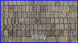 Vintage Letterpress wood/wooden printing type block typography 141 pc 17mm#TP-51