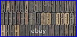 Vintage Letterpress wood/wooden printing type block typography 157pc 33mm#TP-182