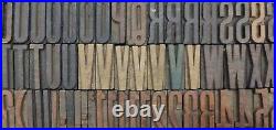 Vintage Letterpress wood/wooden printing type block typography 157pc 33mm#TP-182