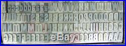 Vintage Metal Letterpress Printing Type 36pt Tourist Gothic withalts D15 8#