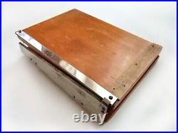 Vintage Paper Cutter Guillotine for Photos Working Sharp Wooden Board