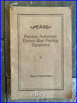 Vintage Peace Peerless Automatic Electric Blue Printing Equipment Item #4092-15