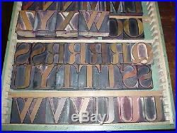 Vintage Wood Letterpress Block Type Print 2 Letters Set Of 65 Pc