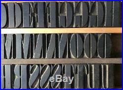 Vintage Wood Letterpress Print Type Block 61 Letters Punctuation 1 9/16