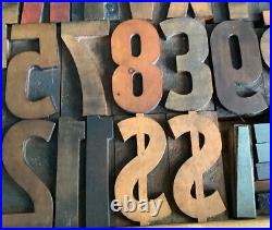 Vintage Wood Letterpress Printing Type Graphic Art Typography Print 50 Piece