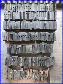 Vintage letterpress printing wood type 1 5/16 inch (8 Picas) appx 160 pieces