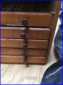 Vintage printers chest of drawers Letterpress tray typeface Cabinet