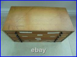 Vintage printers chest of drawers, typesetting trays, printing cabinet