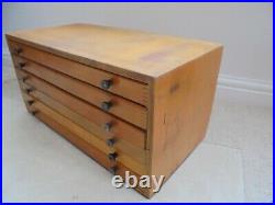 Vintage printers chest of drawers, typesetting trays, printing cabinet 2