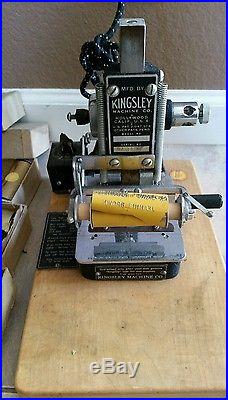 Vtg Antique Kingsley Hot Stamping Machine