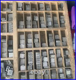 Vtg Columbia Tribune Letter Press Type DrawerAssorted Numbers, letters & Sym
