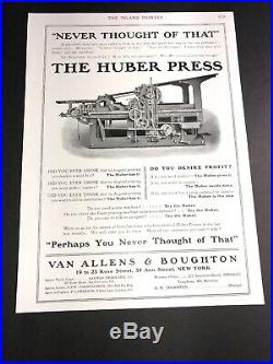 Wholesale Lot Of 11 Diff Printing Press Equipment Related Ads C 1910