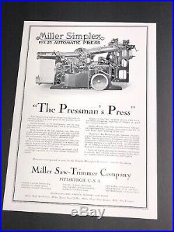 Wholesale Lot Of 13 Diff Printing Press Equipment Related Ads C 1910
