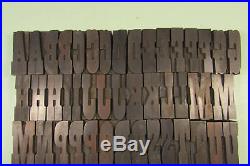 Wm H Page Letterpress Wood Type Blocks French Clarendon 2 inch Uppercase