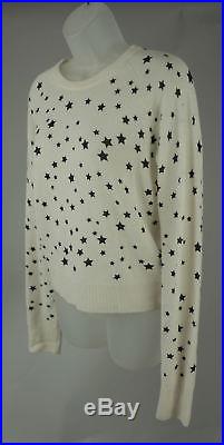 Womens Kate Moss Equipment Off White Rider Star Print Sweater Top Size S
