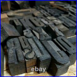 Wood Letterpress Printing Blocks Vintage joblot