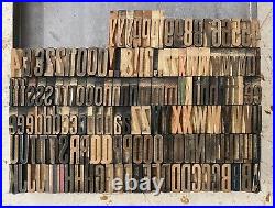 Wood Type GOTHIC CONDENSED letterpress alphabet printing 1 CAPS/lc/num/punct