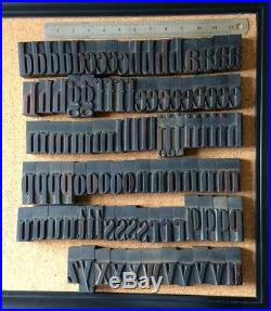 Wooden Letterpress typeface Wood printing block type font 54mm 200+ letters