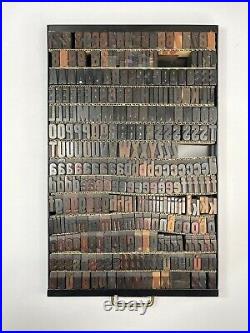 Wooden letterpress Vintage hand carved wood type Almost 300 Blocks